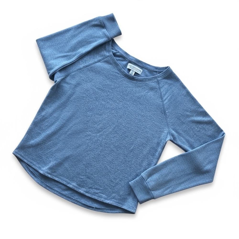 Karen Neuburger Women's Heather Blue Long Sleeve Top